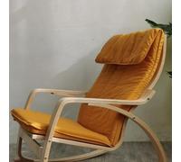 Cotton Poang Chair Cushion Replacement - Thick Padded Detachable Armchair Cover for Enhanced Comfort and Style