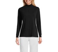 Cotton Polo Neck Top lands end Black 14-16