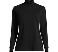 Cotton Polo Neck Top lands end Black 16-18