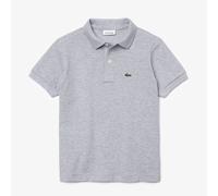 Cotton Polo Shirt with Short Sleeves Grey
