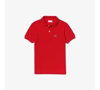 Cotton Polo Shirt with Short Sleeves Red