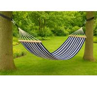 Cotton & Polyester Striped Hammock with Tree Straps - 200cm x 80 cm - 120kg Capacity - Heavy-Duty, Portable & Comfortable - Ideal for Garden, Camping & Outdoor Relaxation