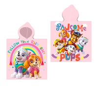 Cotton poncho Educa Borras Paw Patrol Rose 55x100 cm