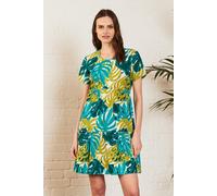 Cotton Poplin Gathered Tunic Dress Nomads Clothing Teal 12