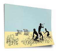Cotton poster, consumer criticism, globalization, street art Banksy - modern art canvas print, unframed art print, mural - A4, A3, A2, A1, A0, XXL