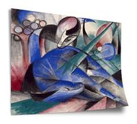 Cotton Poster Franz Marc: Dreaming Horse (1913), Unframed Art Print, Mural - A4, A3, A2, A1, A0, XXL - Living Room, Bedroom, Kitchen, Decoration
