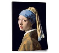 Cotton Poster Jan Vermeer: Girl with a Pearl Earring (1665), Unframed Art Print, Mural - A4, A3, A2, A1, A0, XXL - Living Room, Bedroom, Kitchen, Decoration