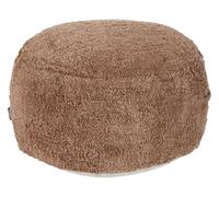 Cotton Pouffe 50 x 35 cm Brown KANDHKOT