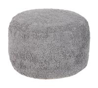 Cotton Pouffe 50 x 35 cm Grey KANDHKOT