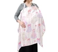 Cotton Privacy Breast Feeding Cover Cartoon Cute Pink Halloween Ghosts