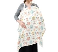 Cotton Privacy Nursing Covers Cute Animal Faces