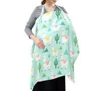 Cotton Privacy Nursing Covers Cute Cartoon White Alpaca Cactus