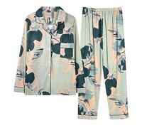 Cotton Pyjamas Women Long Sleeve - Button Up Pyjamas For Women Plus Size Tw | Piece Comfy Sleepwear Zebra Pattern With Collar And Pocket V-Neck Tunic Tops With Comfy Pants Lounge Sleepwear