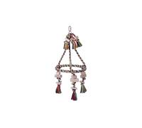 Cotton pyramid birdcage toy with wooden blocks Nobby Pet