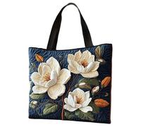 Cotton Quilted Tote Bag For Women Shoulder Carry, Vintage Tote Bag Canvas Shoulder Cord Aesthetic Art Girls Aesthetic Inspired Reusable(L,H40xL34CM)