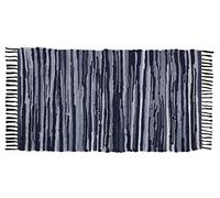Cotton Rag Rug 24''x36''- 2x3'- Multicolor Chindi Rug - Hand Woven Washable & Reversible for Living Room Kitchen Entryway Bedroom Rug Rag with Tassel (Grey)