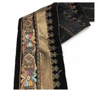 Cotton Ribbon 2Meters 13cm Gold Thread Sequins Webbing Ribbons Clothing Decorative Embroidered Lace Trims DIY Sewing Accessories