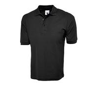 Uneek UC112 Cotton Rich Polo Shirt 220GSM Black M Colour: Black, Size: M