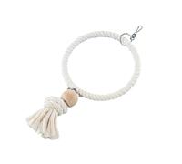 Cotton ring toy for birds with wooden block Nobby Pet