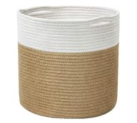 Cotton Roll Rope Basket, Decorative Woven Storage Basket, Laundry Basket, Suitable for Pillows, Toys, Clothes, Towels