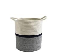Cotton Rope Basket Cloth Toy Storage Laundry Washing Large Organizer Hamper | Laundry Basket, Woven Basket (Large)