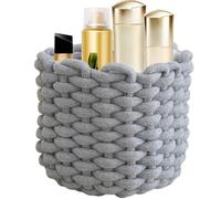Cotton Rope Basket,Coiled Rope Basket - Clothes Organizer Home Storage Box for Laundry Key Fruit Nursery Shower Dorm Desk Living Room Bathroom Pantry Daily