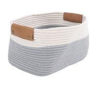 Cotton Rope Basket,Safely Woven Rope Storage Basket,Large Capacity,Flexible,Multifunction with Handle for Clothes (Type 2)