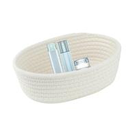 Cotton Rope Basket - Washable Woven Organizer, Nursery Bins Storage Box, Stylish Home Decor Item, Handmade Laundry Hamper, Decorative Storage Container | Family Friends Colleagues Gift for Home Use