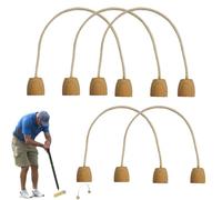 Cotton Rope Croquet Wickets- Cotton 5pcs Curved hoop, Smooth Recreation Supplies, Flexible Lawn Arches, Portable Leisure Outdoor For Croquet Kit | Park Gathering Family Outdoor Sports For Game Event