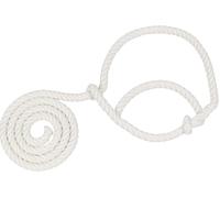 Cotton Rope Halter for Horses and Ponies - Adjustable Lightweight Halter for Leading and Groundwork Training - Handmade in the UK - Suitable for Cows and Sheep (White)