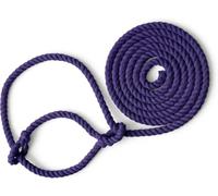Cotton Rope Halter for Horses and Ponies - Adjustable Lightweight Halter for Leading and Groundwork Training - Made in the UK - Suitable for Cows and Sheep (Purple)