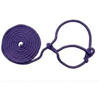 Cotton Rope Halter for Ponies and Small Animals - Adjustable Lightweight Halter for Shetland, Section A, Sheep, Llama and Calf - Made in the UK (Purple)