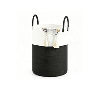 Cotton Rope Laundry Basket, 60L Woven Hamper for Clothes, Toys, Blankets Storage in Bathroom Baby Room and Living Room