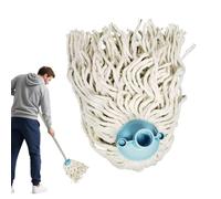 Cotton Rope Mop Head - Tight Fit for Stain RemovalReplacement Mop Head for Floor Cleaning - Kitchen Bathroom Bedroom Dining Room Student House Office Apartment
