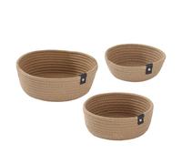 Cotton Rope Storage Basket, 3Pcs Decorative Storage Bins, Kids Toy Bin Organizer, Saves Space, Soft Cotton Ropes Small Baskets for Clothes, Toys and Books, 3.9 x 9.8 inches