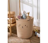 Cotton Rope Storage Basket, Cat beige