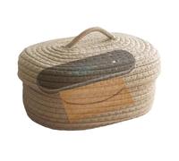 Cotton Rope Storage Basket, Sturdy Cotton Rope, 23x15x10cm, Large Wicker Storage Bins, Living Room Blanket Closet Shelf, Multi-purpose, for Organizing Laundry, or House-hold Essent-ials