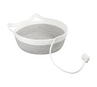 Cotton Rope Woven Cat Bed, Instinct Pet Basket with a Play Ball, Large