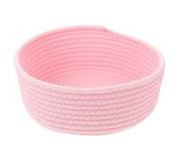 Cotton Rope Woven Storage Basket Desktop Organizer for Small Items | Minimalist Contemporary Design, Decorative Home Accent, Suitable for Mail, Letters, Bathroom Vanity or TV Cabinet