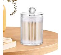 Cotton Round Holder - Cotton Swab Containers, Bathroom Canisters | Clear Acrylic Organizer for Compact Storage Dispensers for Cotton Ball, Pad, Swab, Q-Tips, Vanity, Counter Top and Drawers