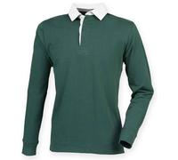 Cotton Rugby Shirt BLUE BLACK GREEN BEIGE or RED Front Row Premium Superfit