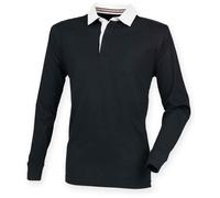 Cotton Rugby Shirt BLUE BLACK GREEN BEIGE or RED Front Row Premium Superfit