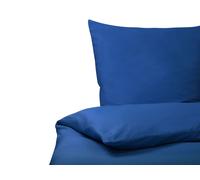 Duvet Cover Set Solid HARMONRIDGE 135x200 cm Sateen Cotton Dark Blue