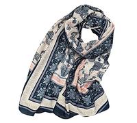 Cotton Scarf For Women Uk Soft Basic Sense Retro Scarve Warm Accessories Classic Scarves Elegant Printed Shawls Smooth Stretchy Scarve Light Weight Shawls Gifts Everyday Wear Winer Travel