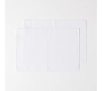 Cotton Set of 2 Placemats Plain and Check Dining Table Mats White, Cream, Red