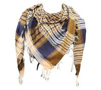 Cotton Shemagh Scarf for Men & Women - Keffiyeh Desert Head Scarf, Breathable Lightweight Sun Protection Neck Wrap, 100% Cotton Summer Outdoor Tactical Scarf, 43×43" Unisex Gift (Blue Olive)