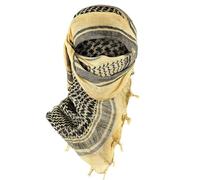 Cotton Shemagh Scarf for Men & Women - Keffiyeh Desert Head Scarf, Breathable Lightweight Sun Protection Neck Wrap, 100% Cotton Summer Outdoor Tactical Scarf, 43×43" Unisex Gift (Sand Brown)