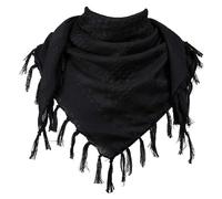 Cotton Shemagh Tactical Desert Keffiyeh Scarf Arab Sun Hat Wrap Soft SAS Army Military Heack Neck Mask Scarf (Black)