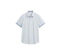 Cotton Shirt with Chest Pocket Tom Tailor Bleu 2XL