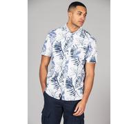 Cotton Short Sleeve Button-Up Printed Shirt Tokyo Laundry White L